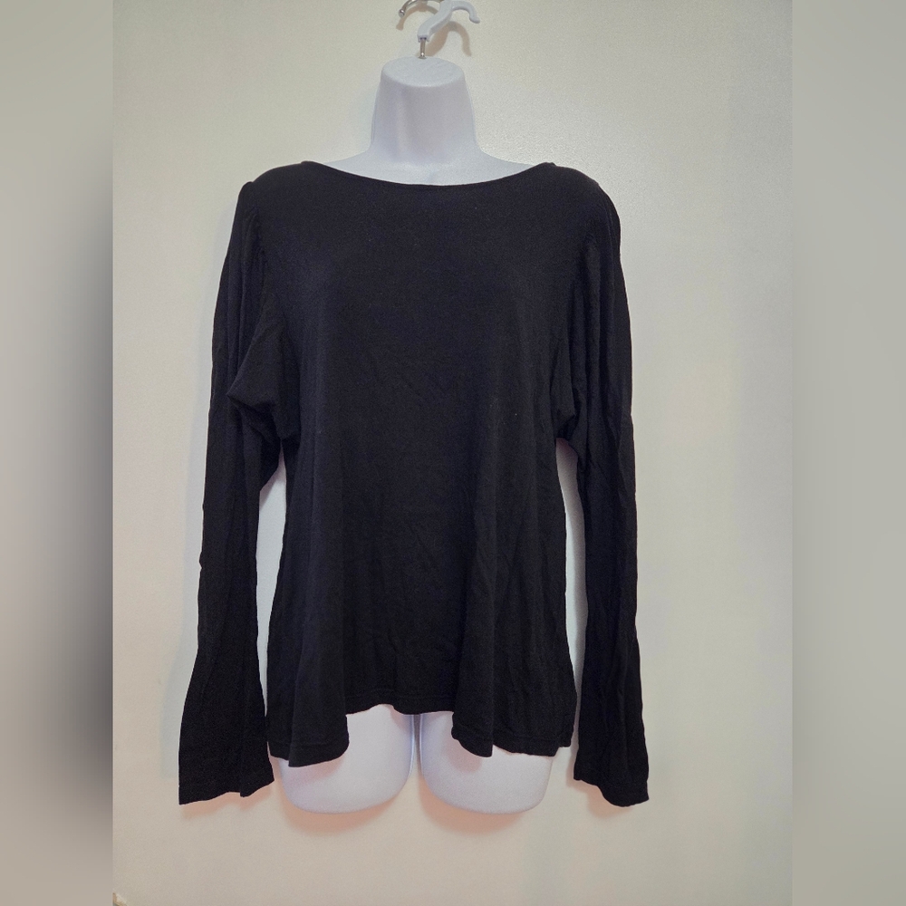 Anthropologie/ T.la Black Long Sleeve Women's Top small